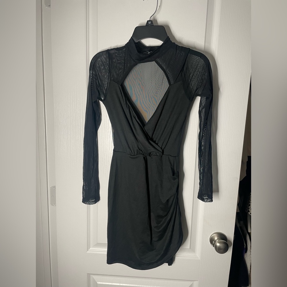 Black mesh dress